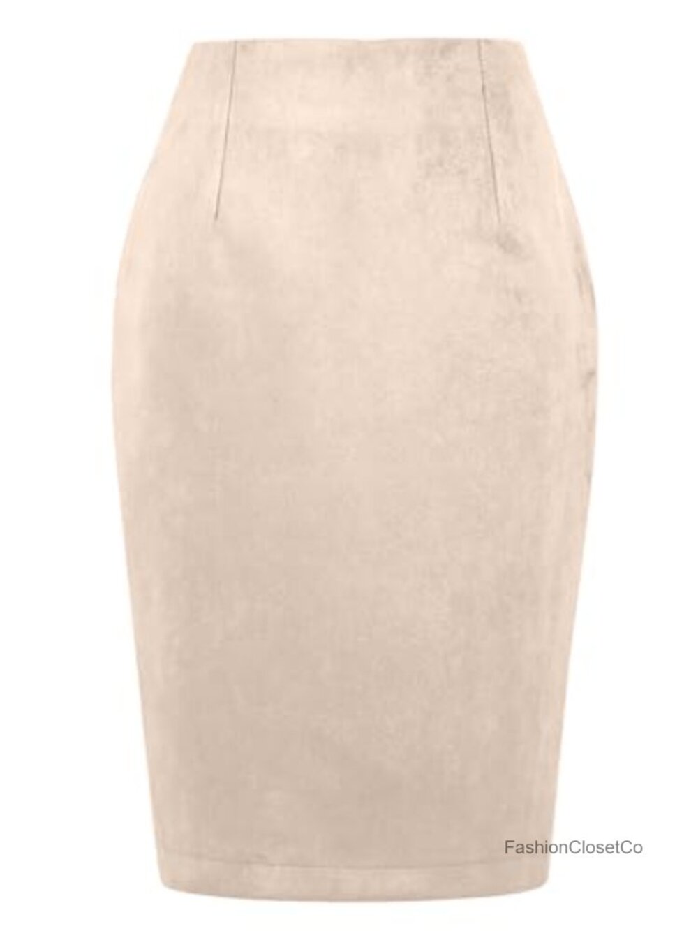 High Waisted Pencil Skirt with Back Slit for Women Fall Winter Office